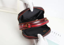 Load image into Gallery viewer, Lusso Leather Crossbody Round Bag