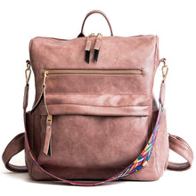 Load image into Gallery viewer, Vintage Vegan Leather Backpack