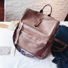 Load image into Gallery viewer, Vintage Vegan Leather Backpack