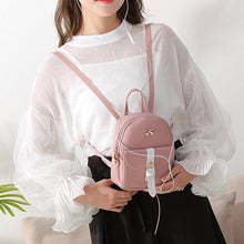 Load image into Gallery viewer, Petite Vegan Leather Backpack