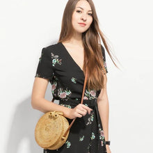 Load image into Gallery viewer, Round Rattan Straw Bag