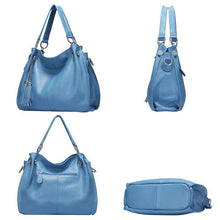 Load image into Gallery viewer, Genuine Leather Women Tassel Hobo Handbag Shoulder Bag  Crossbody Purse