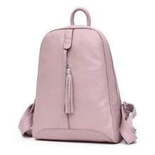Load image into Gallery viewer, Leather Women Backpacks School bag Teenagers shoulders Bag