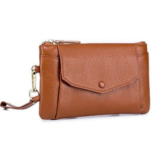Load image into Gallery viewer, Genuine Leather Large Capacity Wallet With Mobile Pouch Women Coin Purse Zipper Pockets