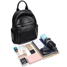 Load image into Gallery viewer, Fashion Genuine Cowhide Leather Women's Backpacks School Book Backpack