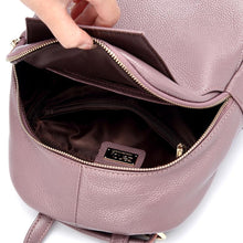 Load image into Gallery viewer, Leather Women Backpack Ladies Travel Bags Preppy Style Schoolbags