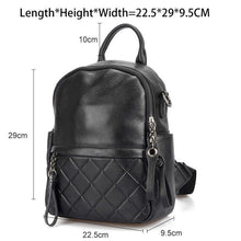 Load image into Gallery viewer, Leather Vintage Women Backpack Daily Holiday Knapsack Casual Travel Bags Girl's Schoolbag