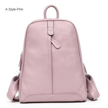Load image into Gallery viewer, Leather Women Backpacks School bag Teenagers shoulders Bag