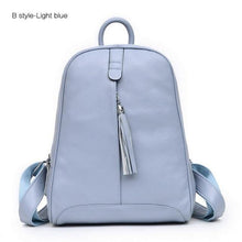 Load image into Gallery viewer, Leather Women Backpacks School bag Teenagers shoulders Bag