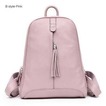 Load image into Gallery viewer, Leather Women Backpacks School bag Teenagers shoulders Bag
