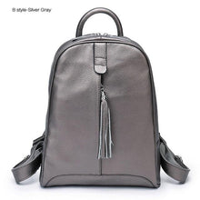 Load image into Gallery viewer, Leather Women Backpacks School bag Teenagers shoulders Bag