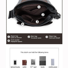 Load image into Gallery viewer, Genuine Leather Men's Flap messenger bag Shoulder bag crossbody bags