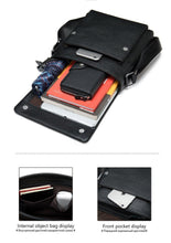 Load image into Gallery viewer, Genuine Leather Men's Flap messenger bag Shoulder bag crossbody bags