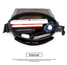 Load image into Gallery viewer, Genuine Leather Men's Flap messenger bag Shoulder bag crossbody bags