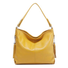 Load image into Gallery viewer, Genuine Leather Tassel Women's Handbag Hobo Crossbody Bag Shoulder Bags Bucket Purse