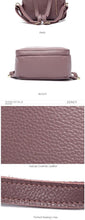 Load image into Gallery viewer, Leather Women Backpack Ladies Travel Bags Preppy Style Schoolbags