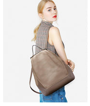 Load image into Gallery viewer, Leather Women Backpack Large Capacity Travel Bag  Girls Fashion Schoolbag