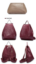 Load image into Gallery viewer, Leather Women Backpack Large Capacity Travel Bag  Girls Fashion Schoolbag