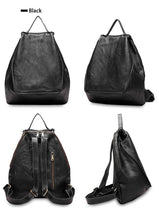 Load image into Gallery viewer, Leather Women Backpack Large Capacity Travel Bag  Girls Fashion Schoolbag