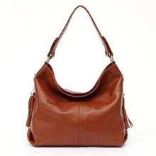 Load image into Gallery viewer, Genuine Leather Tassel Women's Handbag Hobo Crossbody Bag Shoulder Bags Bucket Purse