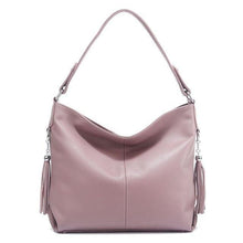 Load image into Gallery viewer, Genuine Leather Tassel Women's Handbag Hobo Crossbody Bag Shoulder Bags Bucket Purse