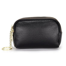 Load image into Gallery viewer, Three Zipper Genuine Leather Key Pouch Coin Purse Mini Purse Multi-function key wallet