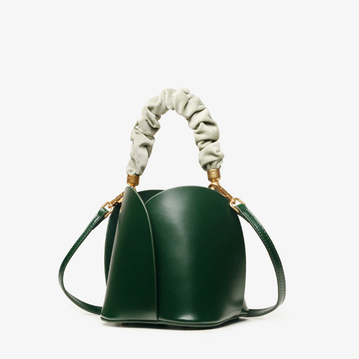 Lotus Leather Bucket Bag