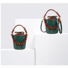 Load image into Gallery viewer, Leather Bucket Bag Crossbody Bag
