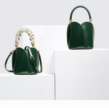 Load image into Gallery viewer, Lotus Leather Bucket Bag
