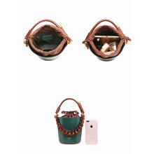 Load image into Gallery viewer, Leather Bucket Bag Crossbody Bag
