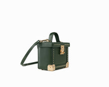 Load image into Gallery viewer, Green Box Leather Handbag Shoulder Bag
