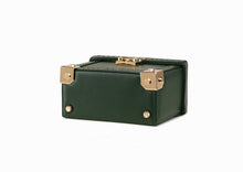 Load image into Gallery viewer, Green Box Leather Handbag Shoulder Bag
