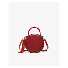 Load image into Gallery viewer, Round Leather Satchel Crossbody Bag
