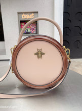 Load image into Gallery viewer, Classic Bee Round Shaped Leather Shoulder Bag
