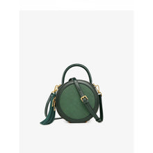 Load image into Gallery viewer, Round Leather Satchel Crossbody Bag
