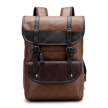 Load image into Gallery viewer, Vintage Leather Flap Closure Backpack
