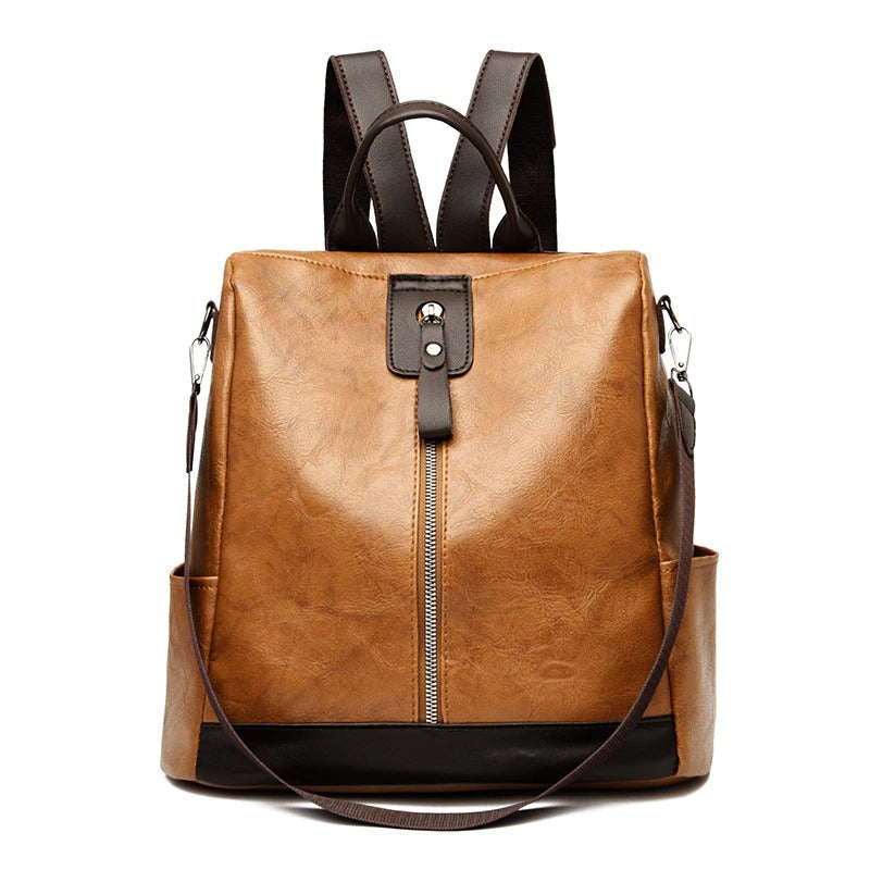 Vintage Leather Travel Backpack