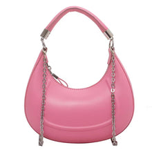 Load image into Gallery viewer, Half-moon Small PU Leather Bag 2022 Women Handbag Luxury Chain Shoulder Crossbody Bag
