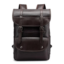 Load image into Gallery viewer, Vintage Leather Flap Closure Backpack
