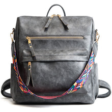 Load image into Gallery viewer, Vintage Vegan Leather Backpack
