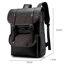 Load image into Gallery viewer, Vintage Leather Flap Closure Backpack
