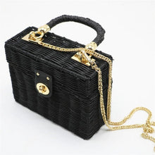 Load image into Gallery viewer, Designer Box Straw Bag
