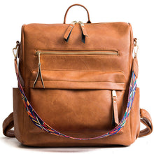 Load image into Gallery viewer, Vintage Vegan Leather Backpack
