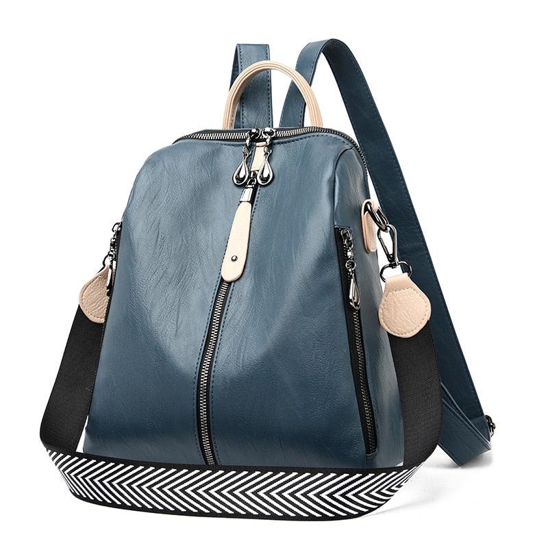 Fashion Women Soft Leather Backpack High Quality Travel Back Pack School Bag