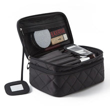 Load image into Gallery viewer, Large Cosmetic Bag Women Waterproof Double Layer Travel Organizer Makeup Bag Toiletry Pouch
