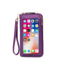 Load image into Gallery viewer, Women Touch Screen Wristlet Handbag RFID Protection Small Wallet Purse Crossbody Phone Bag
