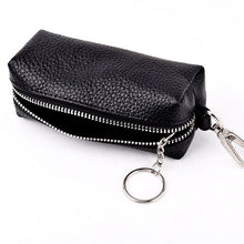 Load image into Gallery viewer, Genuine Leather Car Key Holder Keychain Housekeeper Bag Zipper Organizer Case EDC Pouch Key Wallet
