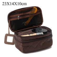 Load image into Gallery viewer, Large Cosmetic Bag Women Waterproof Double Layer Travel Organizer Makeup Bag Toiletry Pouch
