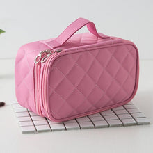 Load image into Gallery viewer, Large Cosmetic Bag Women Waterproof Double Layer Travel Organizer Makeup Bag Toiletry Pouch
