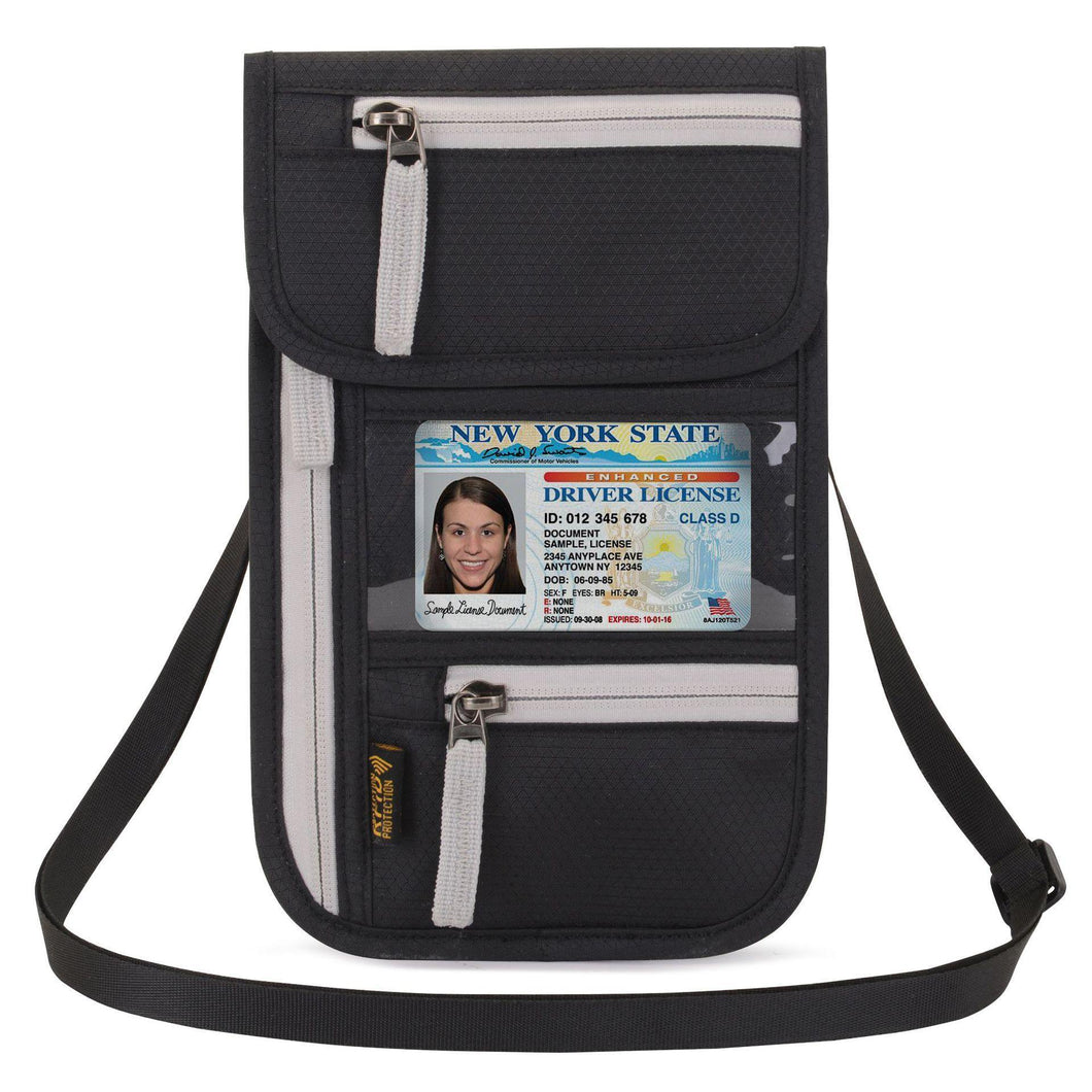 New Travel Passport Wallet Multi-functional Document Bag Waterproof Passport Clip RFID Document Bag